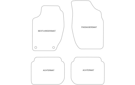 Tapis de sol adaptés à Fiat Croma 1990-1996 (lot de 4), Image 2