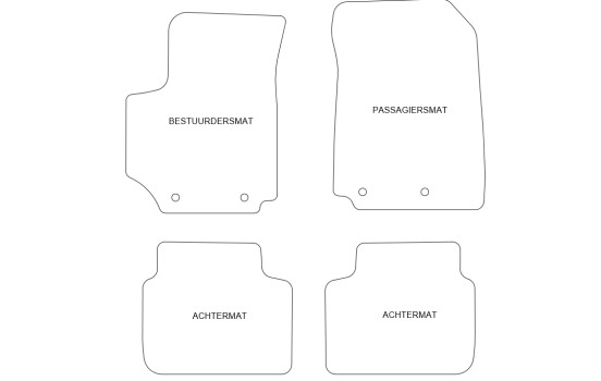 Tapis de sol adaptés à Fiat Croma 2005-2007 (lot de 4), Image 2