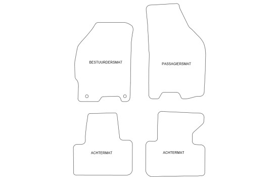 Tapis de sol adaptés à Fiat Punto 2003-2006 (lot de 4), Image 2