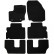 Tapis de sol adaptés à Ford S-Max 2006- 7 places (lot de 6)