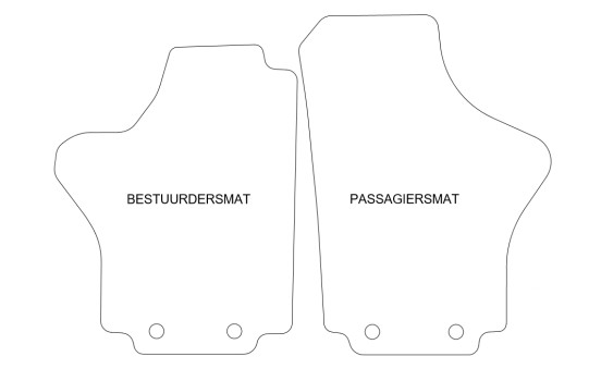 Tapis de sol adaptés à Hyundai H200 2005- (2 pièces), Image 2