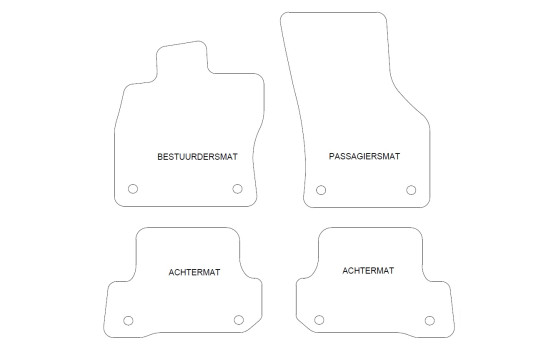 Tapis de sol adaptés à l'Audi A3 3 portes/Cabriolet 2012- (lot de 4), Image 2