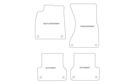 Tapis de sol adaptés à l'Audi A7 2010- (lot de 4), Image 2