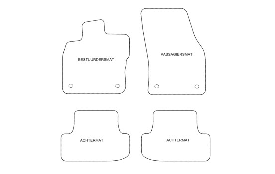 Tapis de sol adaptés à l'Audi Q2 2016- (lot de 4), Image 2