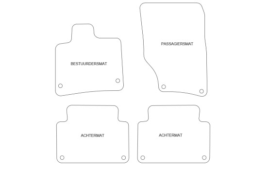 Tapis de sol adaptés à l'Audi Q7 2006- (lot de 4), Image 2