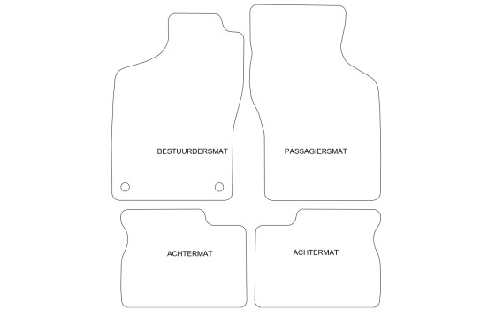 Tapis de sol adaptés à l'Opel Vectra A (1988-1994), lot de 4 pièces, Image 2