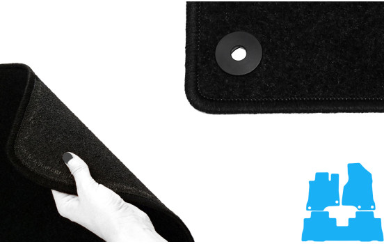 Tapis de sol adaptés à la Chevrolet Captiva 2006- (3 pièces), Image 5