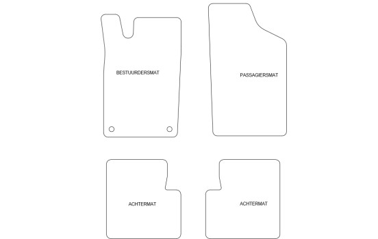 Tapis de sol adaptés à la Citroën ZX 1990-1997 (lot de 4), Image 2