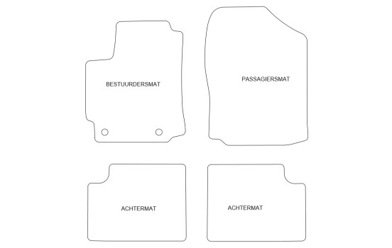 Tapis de sol adaptés à la Daihatsu Sirion II 2005-2011 (lot de 4), Image 4