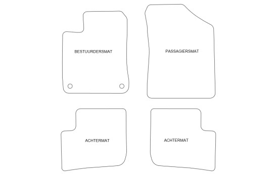 Tapis de sol adaptés à la Daihatsu Trevis 2006 (lot de 4), Image 3