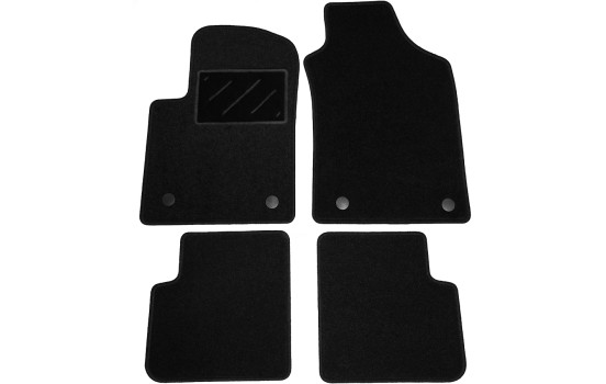 Tapis de sol adaptés à la Fiat 500 (2007-2012), lot de 4 pièces