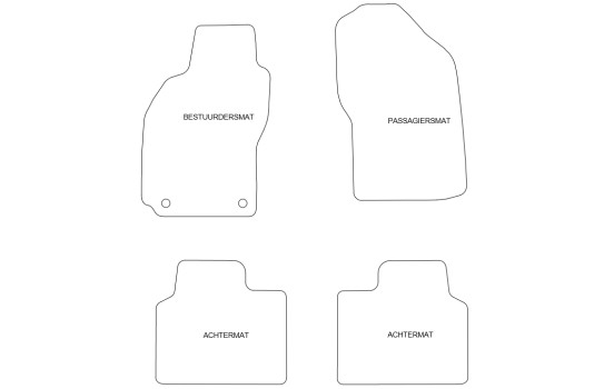 Tapis de sol adaptés à la Fiat Bravo 1999 (lot de 4), Image 2