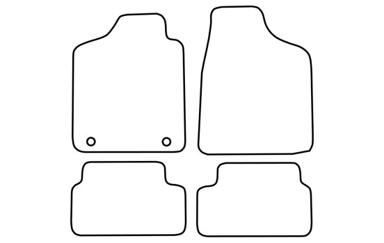 Tapis de sol adaptés à la Fiat Panda 1991-2003 (lot de 4), Image 2