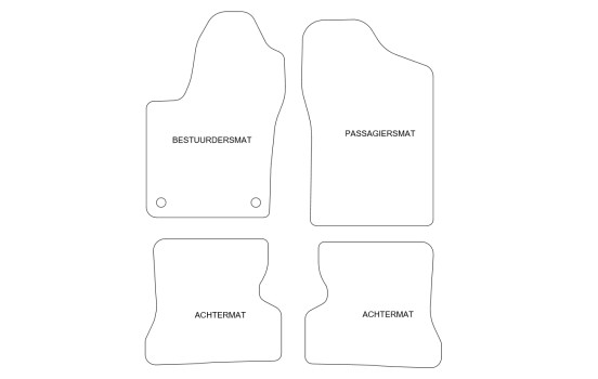 Tapis de sol adaptés à la Fiat Seicento 1998-2007 (lot de 4), Image 5