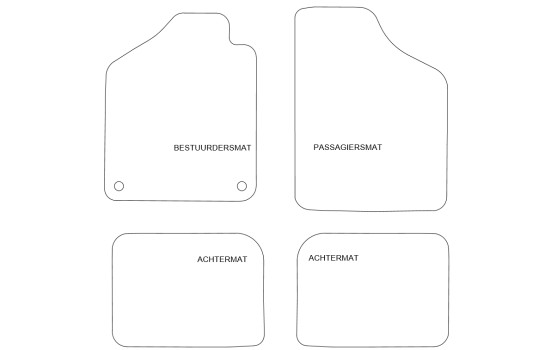 Tapis de sol adaptés à la Fiat Uno 1989-1994 (lot de 4), Image 2
