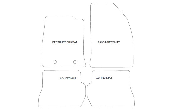 Tapis de sol adaptés à la Ford Fiesta 2002-2005 (lot de 4), Image 5