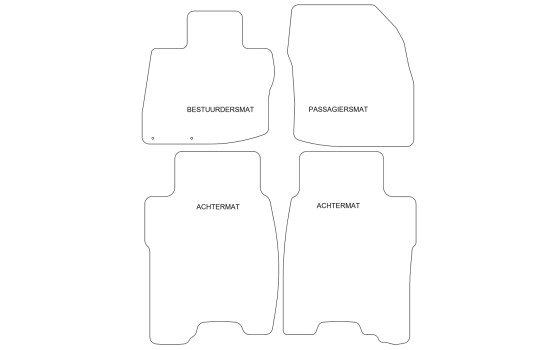 Tapis de sol adaptés à la Honda Civic 2006- (lot de 4), Image 5