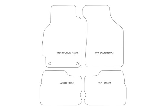 Tapis de sol adaptés à la Honda Civic 3 portes (1988-1991), lot de 4 pièces, Image 2