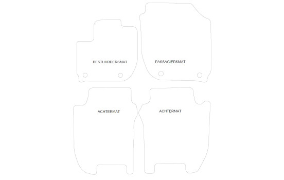 Tapis de sol adaptés à la Honda Jazz 2015- (lot de 4), Image 2