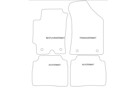 Tapis de sol adaptés à la Hyundai Elantra 2000-2006 (lot de 4), Image 2