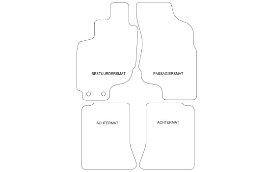 Tapis de sol adaptés à la Hyundai Lantra 1996 (lot de 4), Image 2