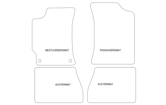 Tapis de sol adaptés à la Hyundai S.Coupe 1994 (lot de 4), Image 2