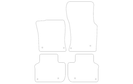 Tapis de sol adaptés à la Jaguar XF 2015- (lot de 4), Image 2