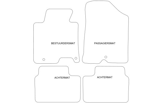 Tapis de sol adaptés à la Kia Cee'd 2013- (lot de 4), Image 4