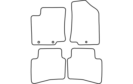 Tapis de sol adaptés à la Kia Rio 2015-