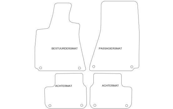 Tapis de sol adaptés à la Maserati Ghibli 2014- (lot de 4), Image 2