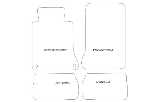 Tapis de sol adaptés à la Mercedes-Benz Coupé W124 (lot de 4), Image 2