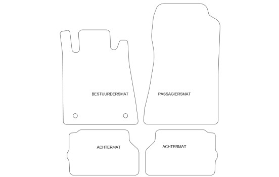 Tapis de sol adaptés à la Mercedes-Benz SEC W140 (lot de 4), Image 2