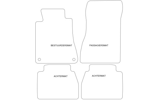 Tapis de sol adaptés à la Mercedes-Benz W201 (lot de 4), Image 2