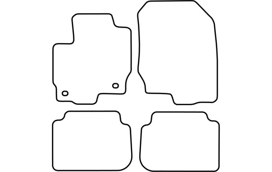 Tapis de sol adaptés à la Mitsubishi Colt 5 portes (2004-2009), Image 2