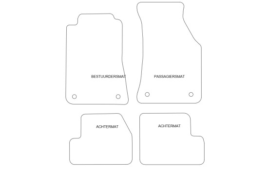 Tapis de sol adaptés à la Nissan 200 SX 1991- (lot de 4), Image 2
