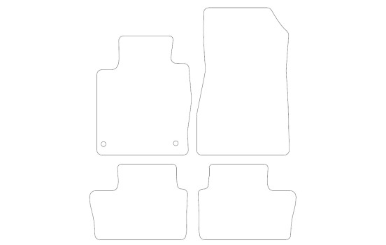 Tapis de sol adaptés à la Nissan Juke 2019 - Lot de 4, Image 2