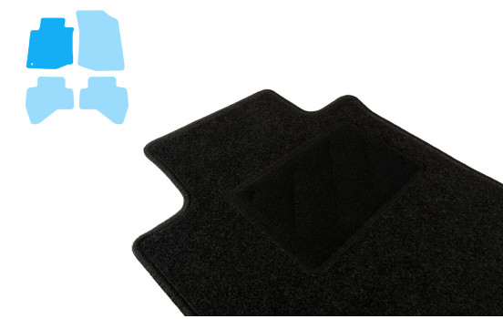 Tapis de sol adaptés à la Peugeot 107 (2005-2010), lot de 4 pièces, Image 2
