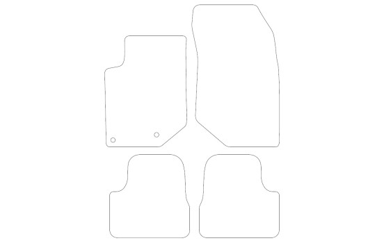Tapis de sol adaptés à la Peugeot 208 2019 - Lot de 4, Image 2