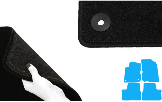 Tapis de sol adaptés à la Peugeot 208 (à partir de 2012) - Lot de 4, Image 4