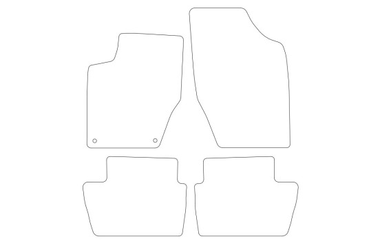 Tapis de sol adaptés à la Peugeot 308 (2008-2013), lot de 4 pièces, Image 2