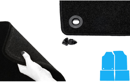 Tapis de sol adaptés à la Renault Clio II 1998-2001 (lot de 4), Image 4