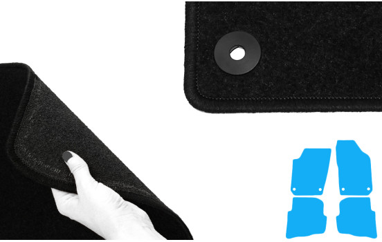 Tapis de sol adaptés à la Seat Ibiza 2002-2008 (lot de 4), Image 4
