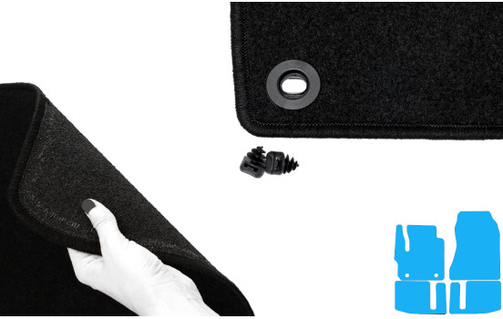 Tapis de sol adaptés à la Toyota IQ 2009- (lot de 4), Image 4