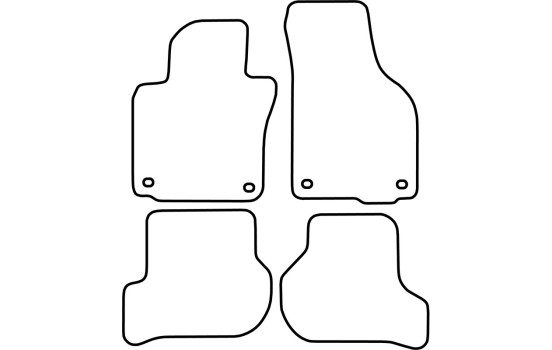 Tapis de sol adaptés à la Volkswagen Golf V 2003-2007 (velours), Image 6