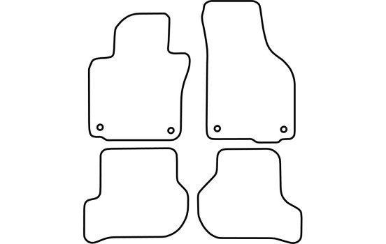 Tapis de sol adaptés à la Volkswagen Golf VI à partir de 2008 (velou, Image 6