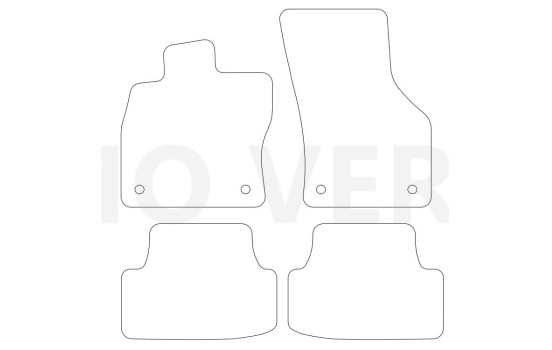 Tapis de sol adaptés à la VW Golf VIII 2020 - Lot de 4, Image 3