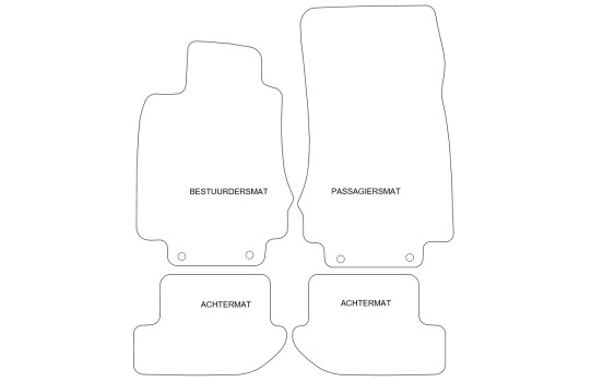 Tapis de sol adaptés à Mercedes-Benz CL W215 1999-2006 (4 pièces), Image 2