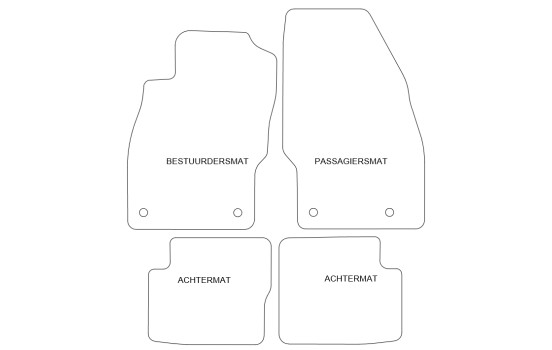 Tapis de sol adaptés à Opel Corsa D 2006- (lot de 4), Image 4