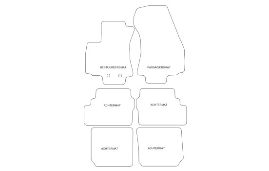 Tapis de sol adaptés à Opel Zafira A 1999-2003 (lot de 6), Image 2
