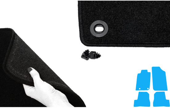 Tapis de sol adaptés à Peugeot 206 CC 2001-2007 (lot de 4), Image 4